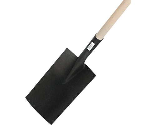 Rýľ s drevenou rukoväťou a oceľovou čepeľou