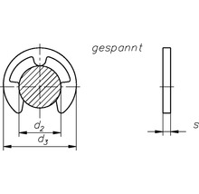 Technický nákres poistného krúžku