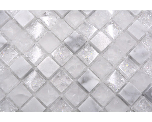 Štvorcové mozaikové dlaždice zo skla a mramoru