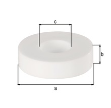 Obrázok zobrazuje kruhové tesnenie s rozmermi a, b a c.