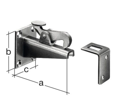 Kovový zámok okenice s protihákom