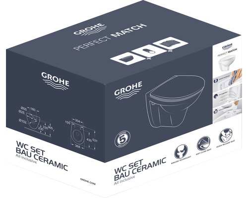 Balenie súpravy WC Grohe Bau Ceramic