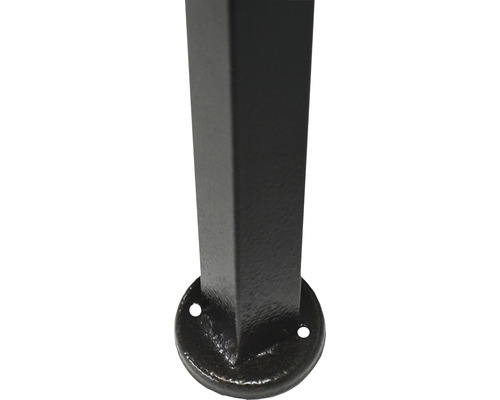 Čierna hranatá noha stola s pätkou