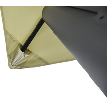 Detailný pohľad na slnečník so zipsom na okraji tienidla