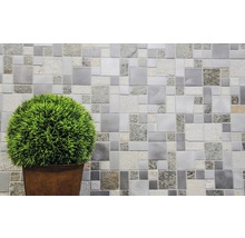 Mozaika z prírodného kameňa a kovu XSA 525 strieborná 30 x 30 cm-thumb-5