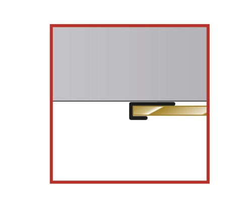 Sklenená lišta s tesniacim profilom