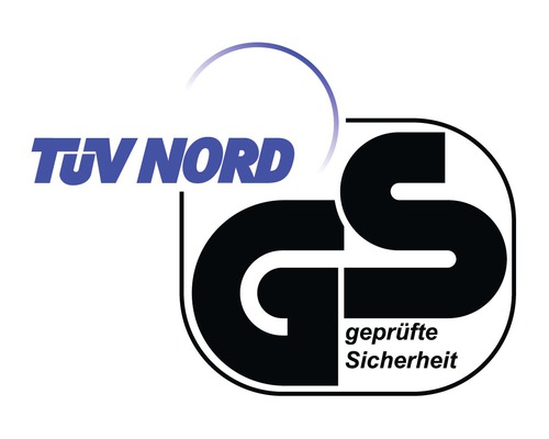 Logo TÜV Nord s pečaťou Geprüfte Sicherheit