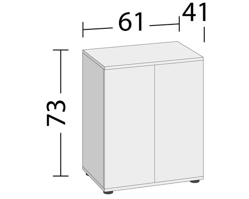 Skriňa s rozmermi 73 x 61 x 41 cm