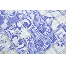 Sklenená mozaika XCM8OP33 Crystal Design modrá/biela 30x30 cm-thumb-3