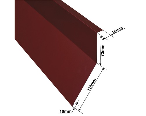 Rohový plech s rozmermi pre použitie v streche