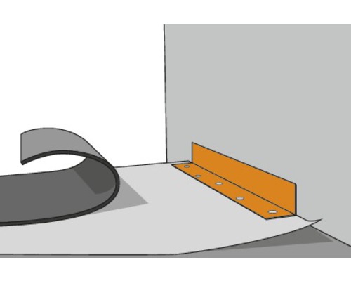 Detailný pohľad na utesnenie s uhlovým plechom