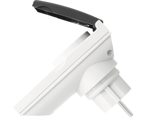 Zásuvka s ochranným kontaktom a výklopným vekom