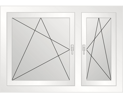 Okno s dvoma krídlami a mriežkami