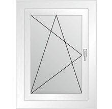 Plastové okno jednokrídlové ESG ARON Basic biele/zlatý dub 700 x 1700 mm DIN ľavé