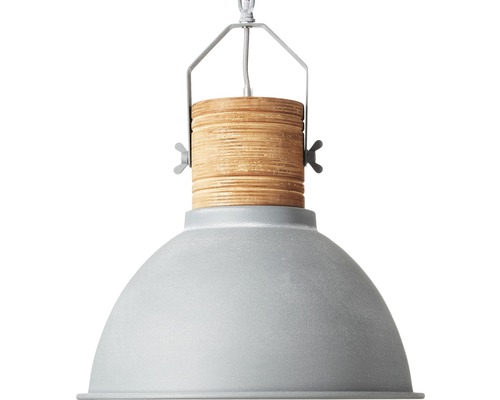 Závesné svietidlo s drevenými a kovovými prvkami