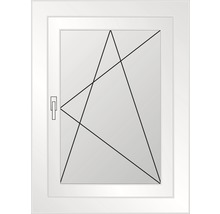 Plastové okno jednokrídlové ESG ARON Basic biele/zlatý dub 700 x 1700 mm DIN pravé