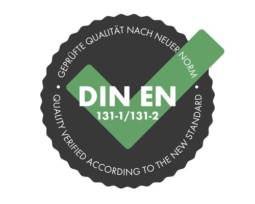 DIN EN 131-1/131-2 Značka overenej kvality podľa novej normy