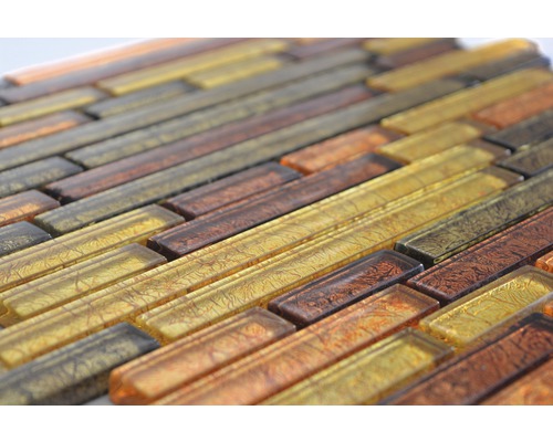 Sklenené mozaikové dlaždice, usporiadané obdĺžnikovo