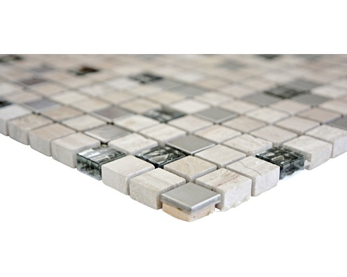 Mozaiková dlaždica z prírodného kameňa a skla