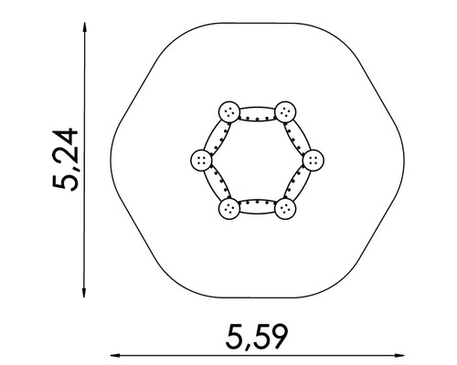 Technický nákres ihriska s rozmermi