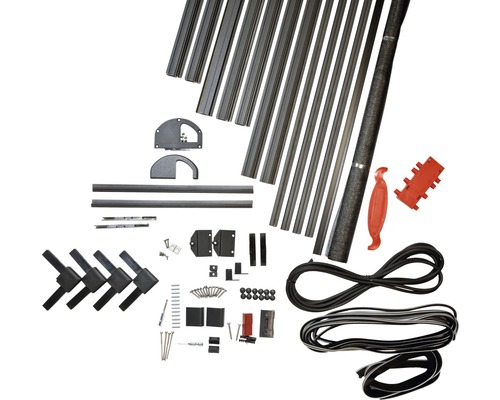 Jednotlivé diely pre systém roliet inštalovaných na fasáde