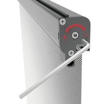 Detail rolety proti hmyzu so skrutkou a imbusovým kľúčom