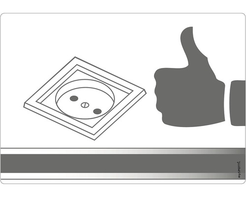 Symbol zásuvky s palcom hore