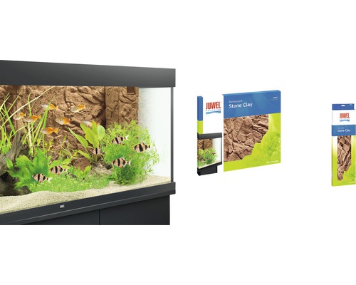 Akvárium s kamenným pozadím a obaly pozadia Juwel Aquarium Stone Clay
