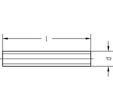 Nákres trámu s údajom o dĺžke