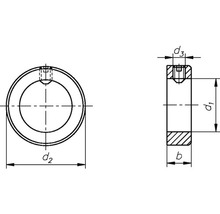 Technický výkres kruhovej matice s rozmermi
