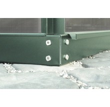 Skleník Vitavia Uranus 11500 polykarbonát 6 mm 257x445 cm zelený vr. základového rámu