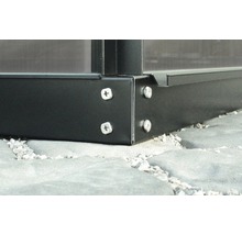 Skleník Vitavia Uranus 9900 polykarbonát 6 mm 257x383 cm čierny vr. základového rámu