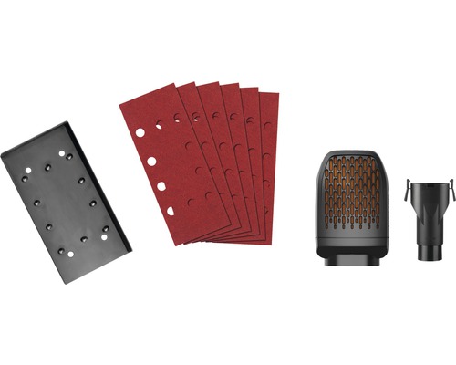 Príslušenstvo k delta brúskam: brúsna doska, brúsny papier a odsávanie prachu