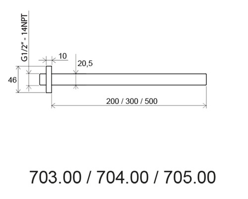 Technický nákres kúpeľňového doplnku s rozmermi