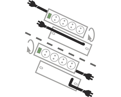 Zobrazenie otočnej predlžovacej zásuvky