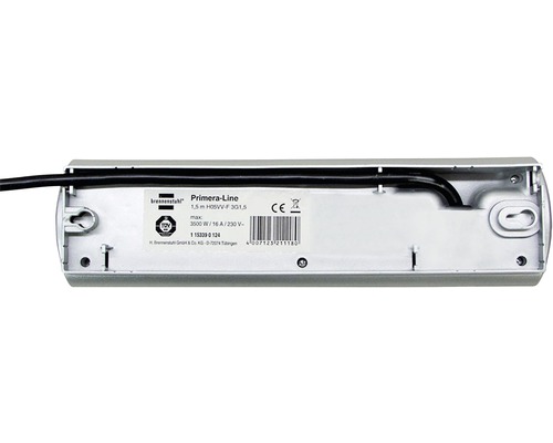 Zadná strana predlžovacieho kábla Brennenstuhl Primera-Line s 1,5 metrovým káblom