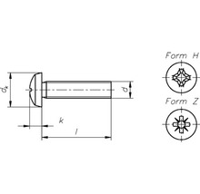 Technický nákres polkruhového nitu s rozmermi a tvarmi hlavy