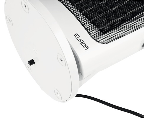 Detail pätice ohrievača s logom Eurom.