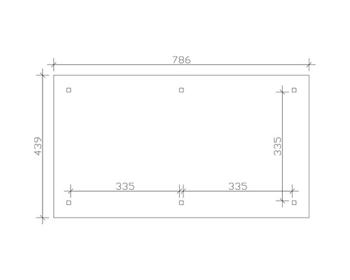 Technický nákres s rozmermi 786 x 439