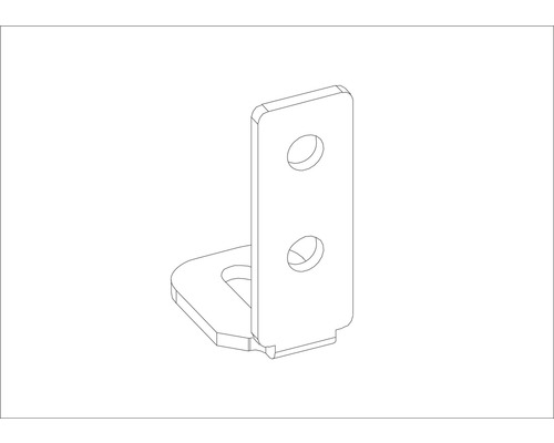 Rohová spojka s dvoma otvormi