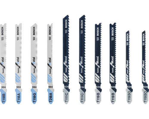 Rôzne pílové listy pre priamočiare píly na kov a drevo od spoločnosti Bosch