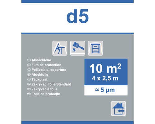 Zakrývacia fólia d5, 10 metrov štvorcových, 4 x 2,5 metra