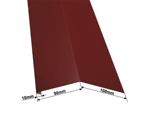 Rohový chránič hrán s rozmermi 10 mm, 90 mm a 108 mm
