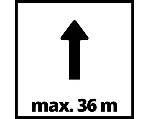 Symbol: Maximálna výška dodávky 36 metrov