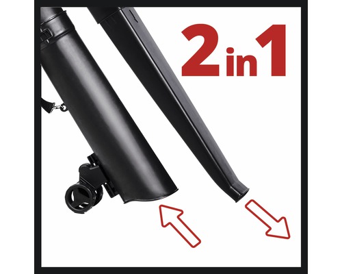 Detailný pohľad na fúkač lístia 2 v 1 so sacou funkciou