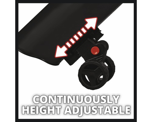 Výškovo nastaviteľný transportný vozík s kolieskami