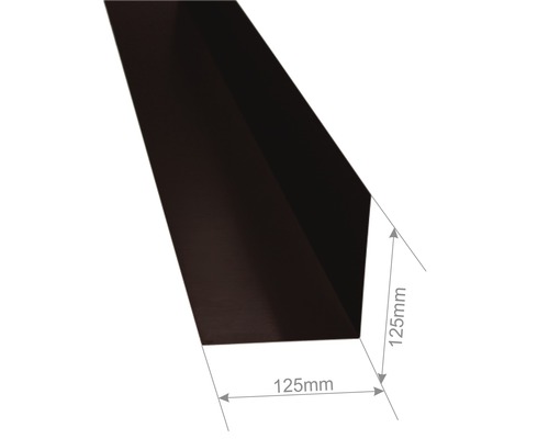 Uholníkový profil s veľkosťou 125x125 mm.