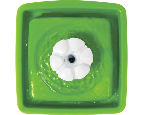 Fontána pre domáce zvieratá s čerpadlom v zelenej miske