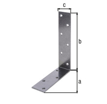 Rohový spojovací prvok z kovu s otvormi a rozmermi