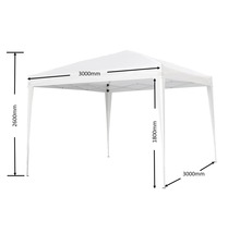 Skladací altán 3x3 m polyester biely